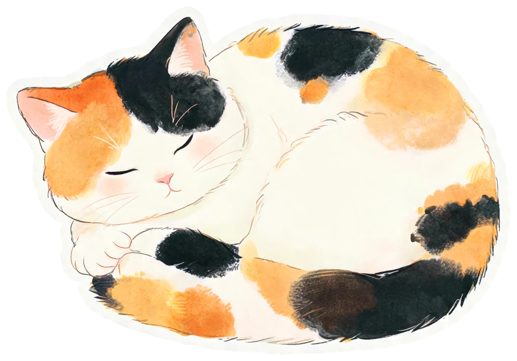 三花猫贴纸